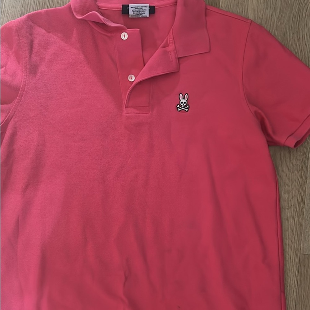Psycho Bunny Pink Polo Shirt Classic Design